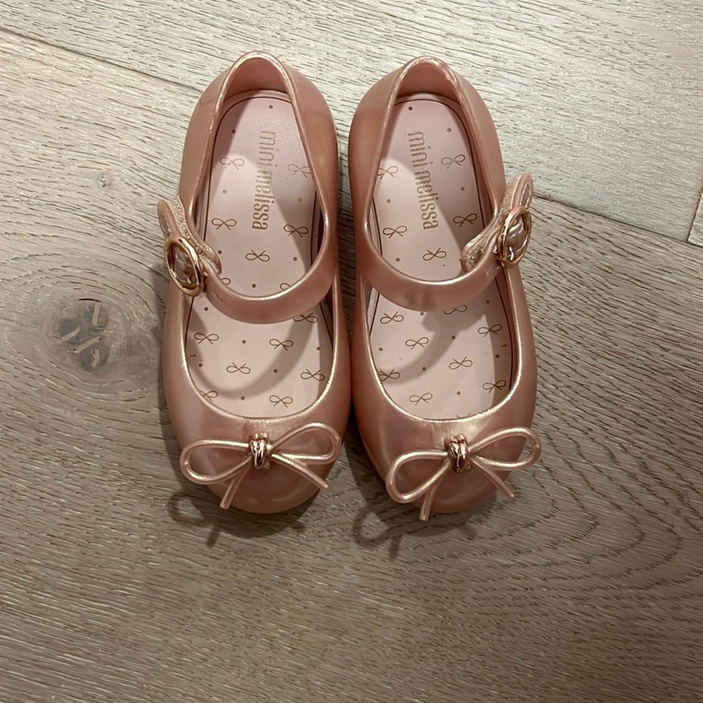 Mini Melissa Jelly Dress Shoes/Mary Jane Ballet Flats in Pink, Toddler size 7
